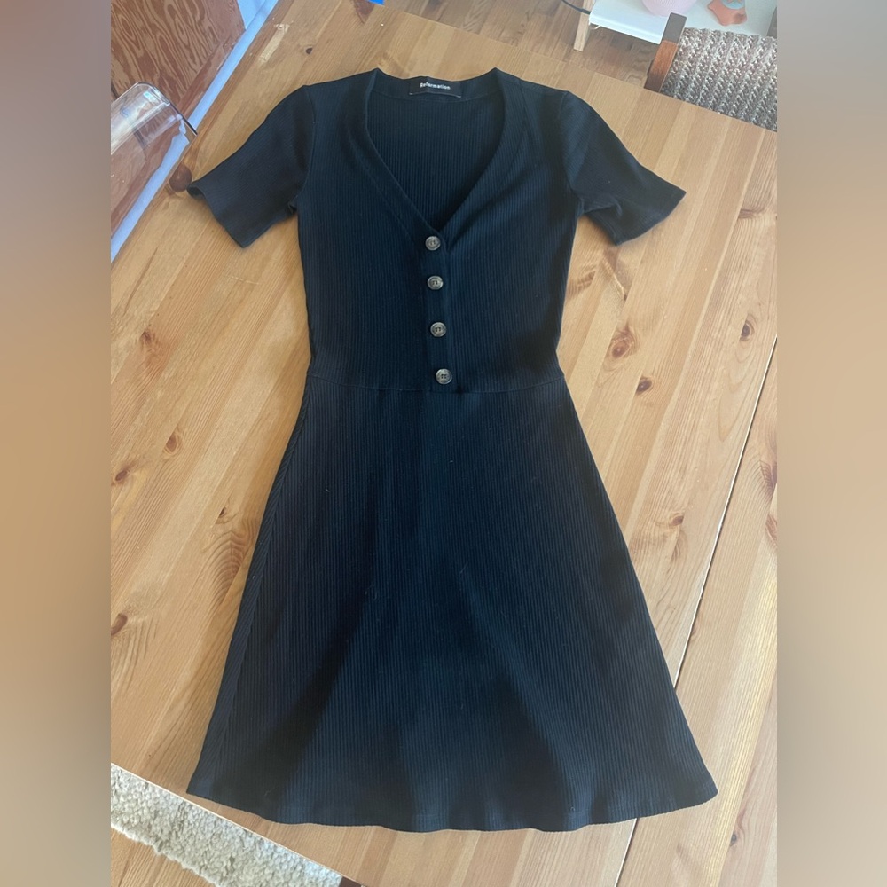 Reformation black minidress size 2